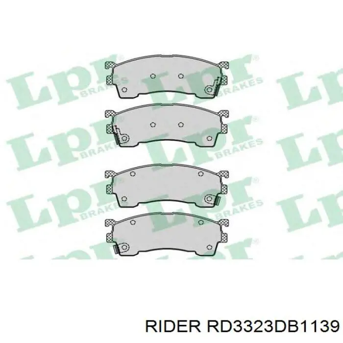 RD.3323.DB1139 Rider pastillas de freno delanteras