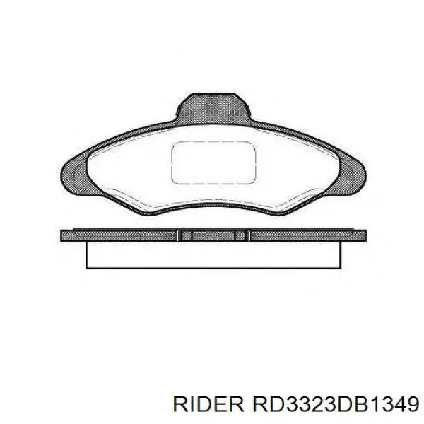 RD3323DB1349 Rider pastillas de freno delanteras