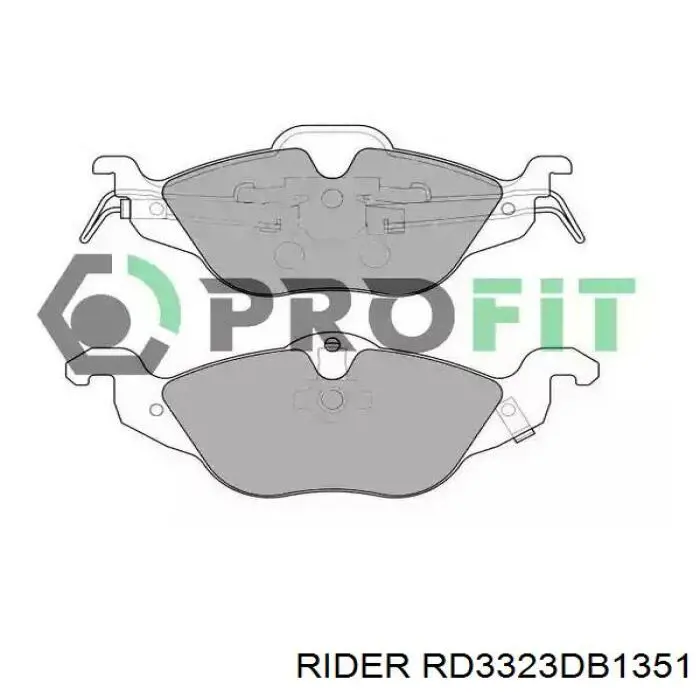 RD3323DB1351 Rider pastillas de freno delanteras