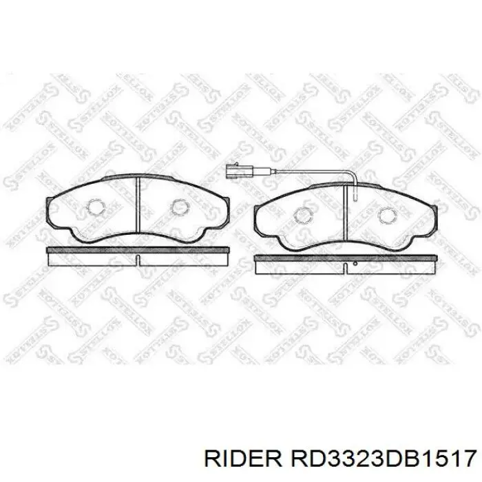 RD3323DB1517 Rider pastillas de freno delanteras