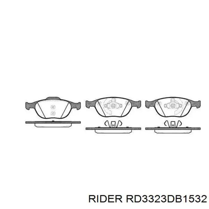 RD3323DB1532 Rider pastillas de freno delanteras