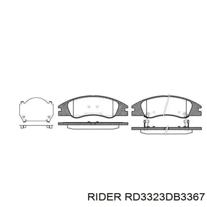 RD3323DB3367 Rider pastillas de freno delanteras