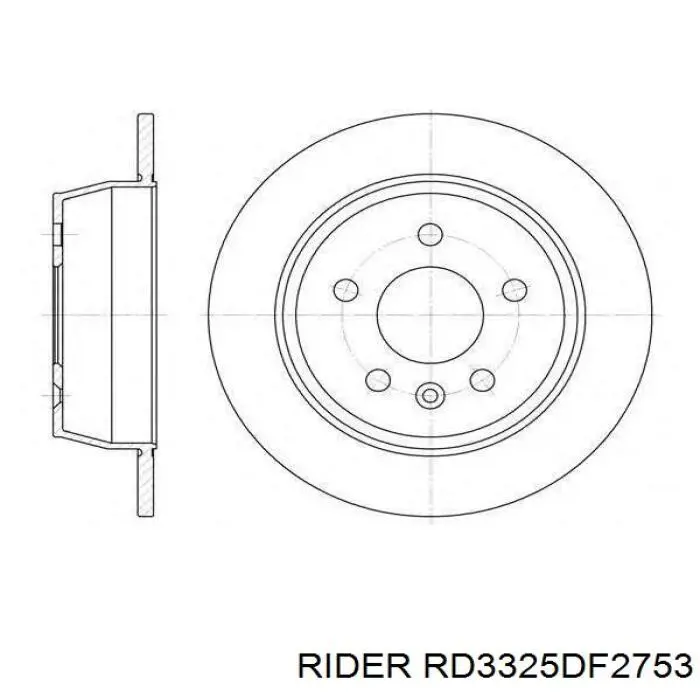 RD3325DF2753 Rider freno de disco delantero