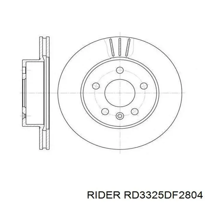 RD3325DF2804 Rider freno de disco delantero