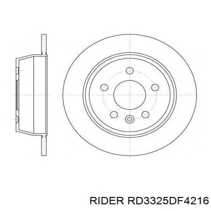 RD3325DF4216 Rider freno de disco delantero