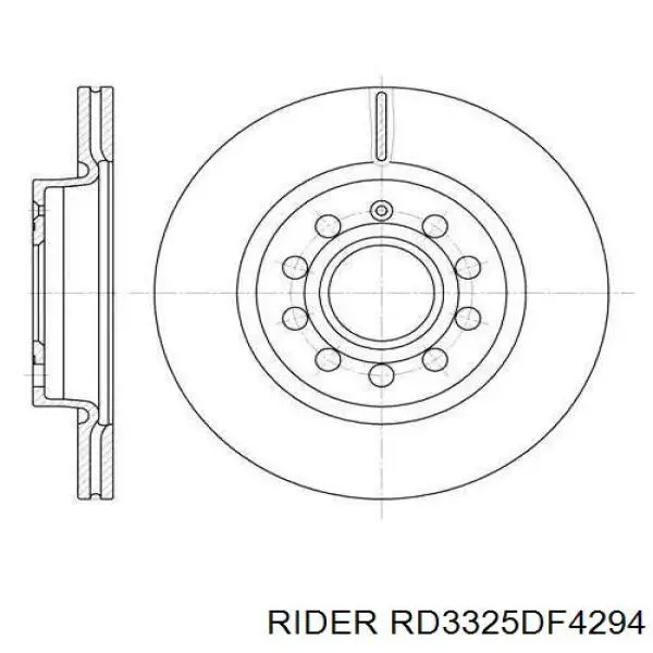 RD3325DF4294 Rider freno de disco delantero