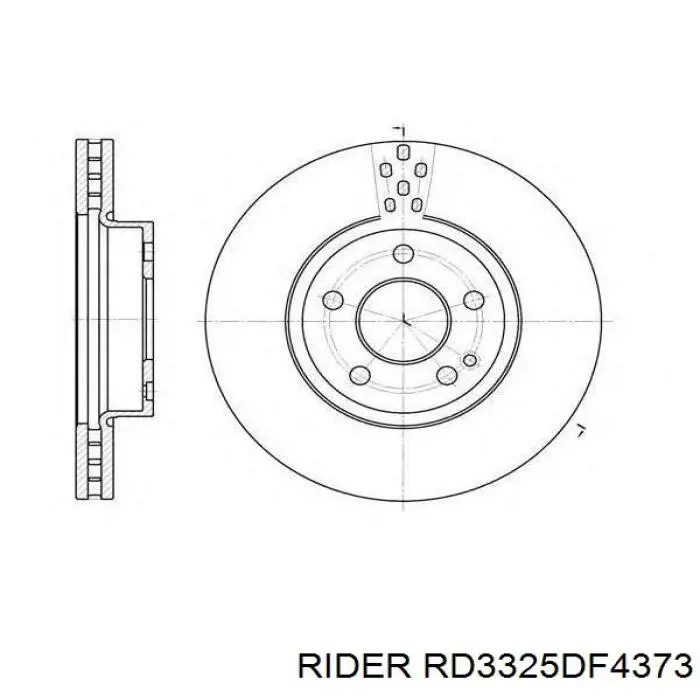 RD3325DF4373 Rider freno de disco delantero