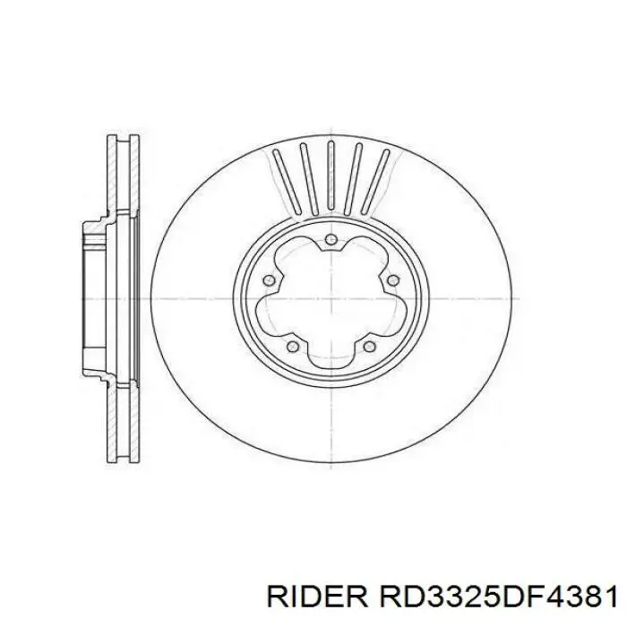 RD3325DF4381 Rider freno de disco delantero