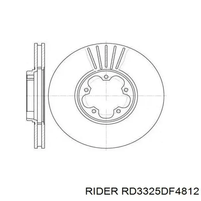 RD.3325.DF4812 Rider freno de disco delantero