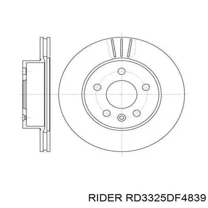 RD3325DF4839 Rider freno de disco delantero