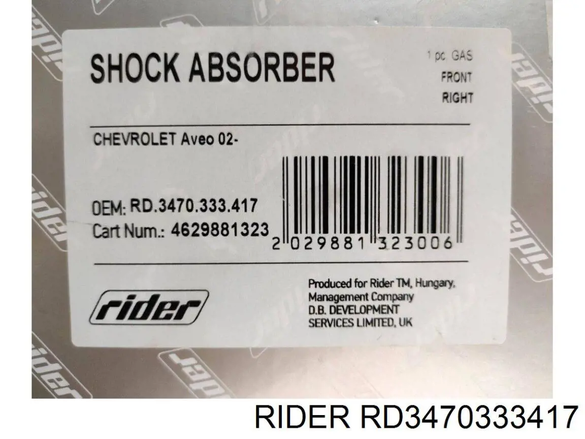 RD.3470.333.417 Rider amortiguador delantero derecho