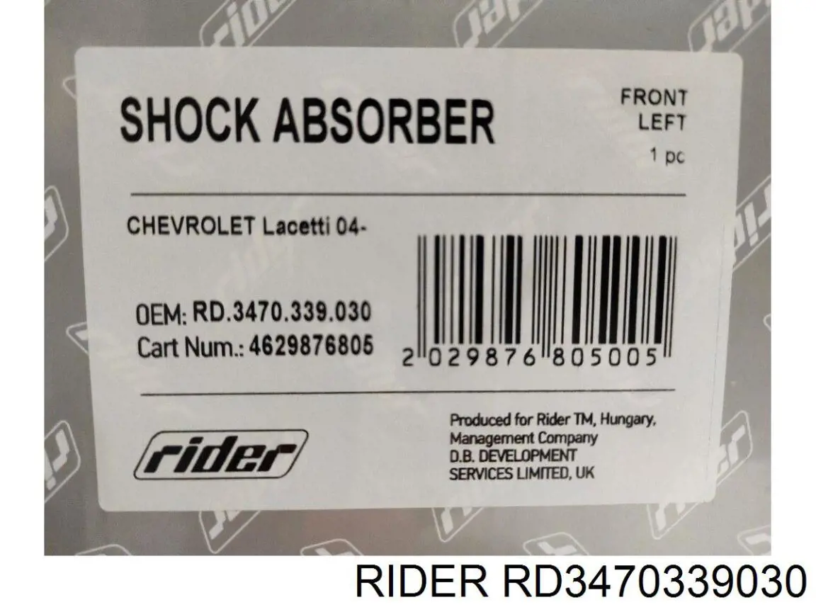 RD.3470.339.030 Rider amortiguador delantero izquierdo