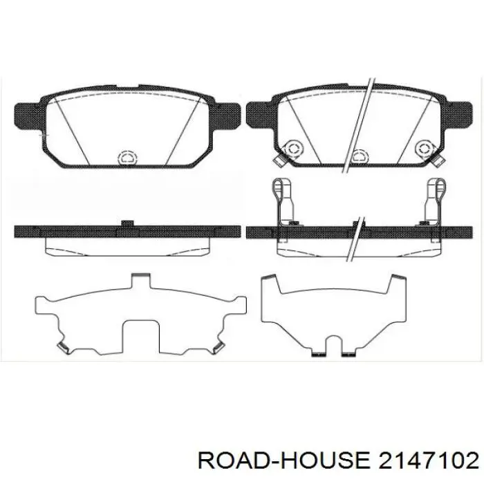 21471.02 Road House pastillas de freno traseras