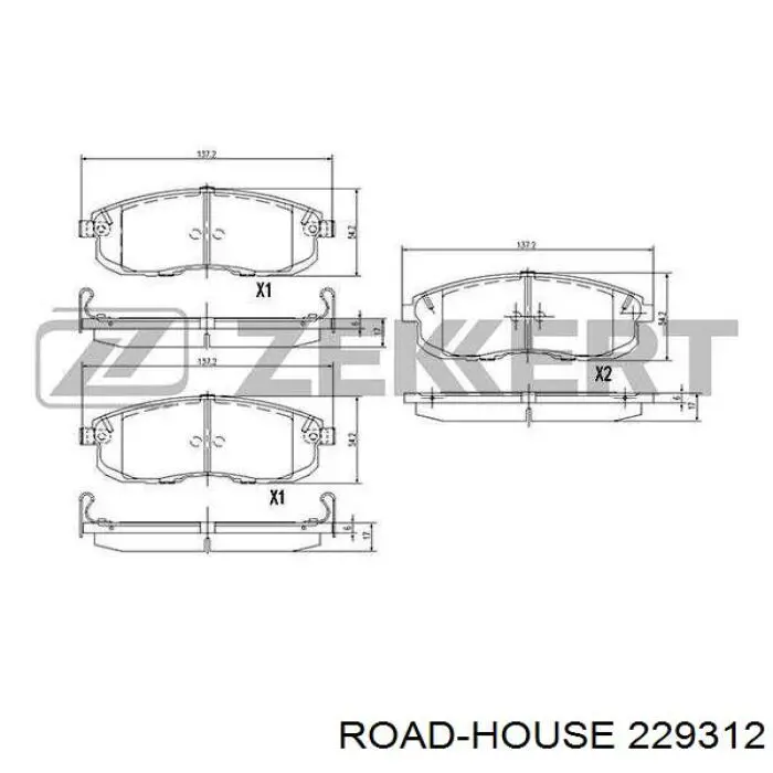 2293.12 Road House pastillas de freno delanteras