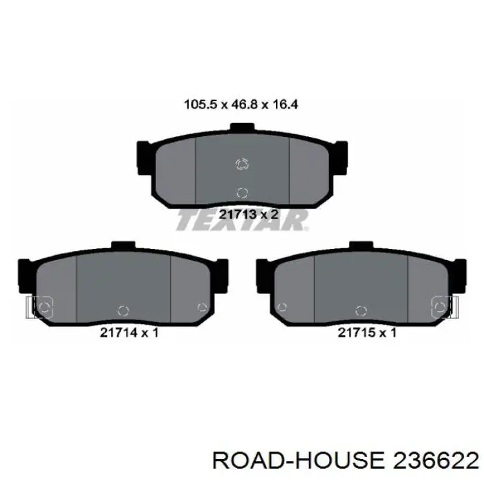 2366.22 Road House pastillas de freno traseras