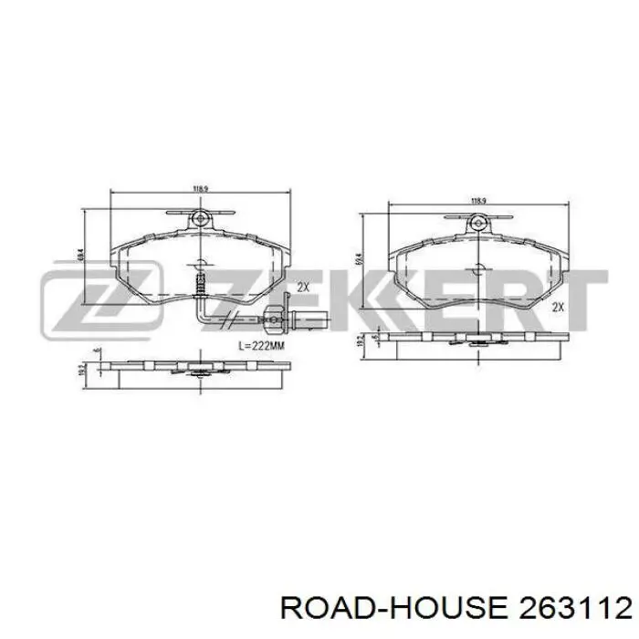 2631.12 Road House pastillas de freno delanteras