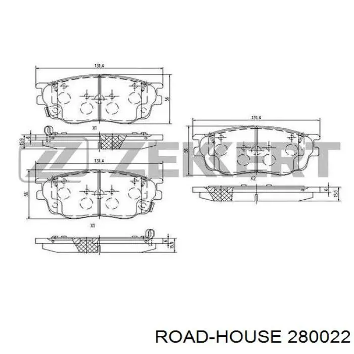 2800.22 Road House pastillas de freno delanteras