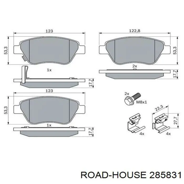 2858.31 Road House pastillas de freno delanteras