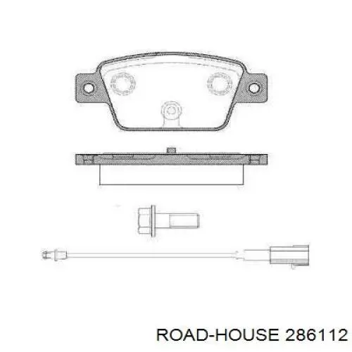 2861.12 Road House pastillas de freno traseras