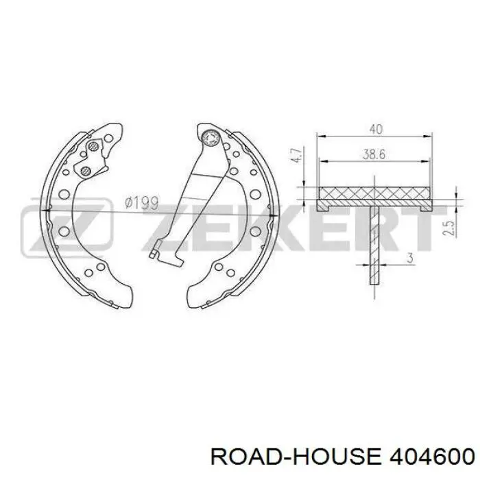 4046.00 Road House zapatas de frenos de tambor traseras