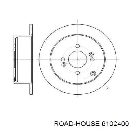 61024.00 Road House disco de freno trasero