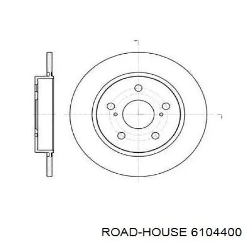 61044.00 Road House disco de freno trasero