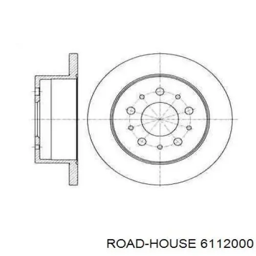 6112000 Road House disco de freno trasero