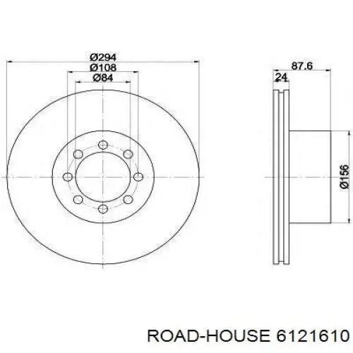 61216.10 Road House disco de freno trasero