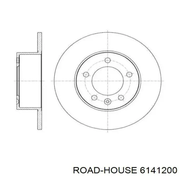 61412.00 Road House disco de freno trasero