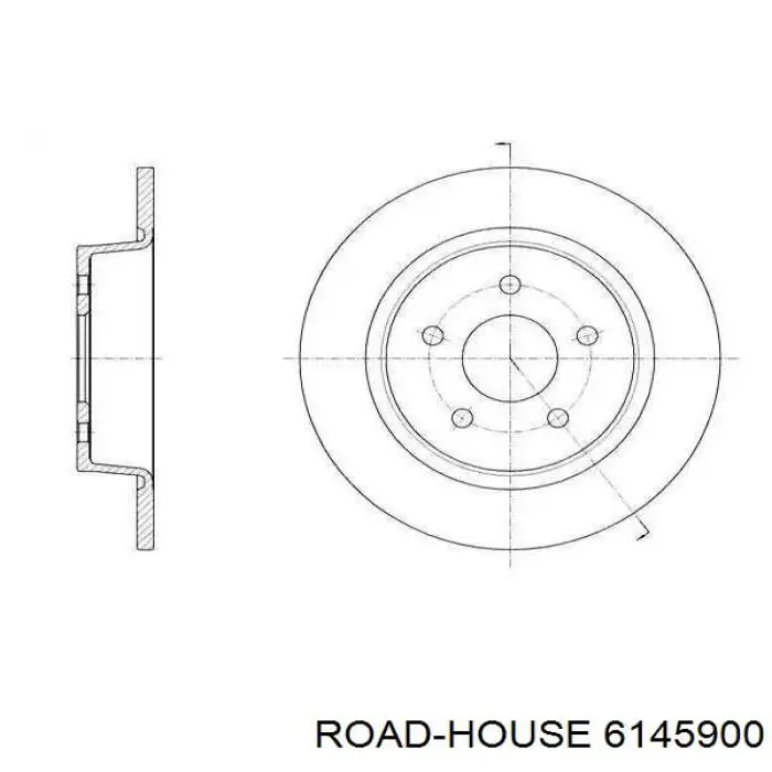 61459.00 Road House disco de freno trasero