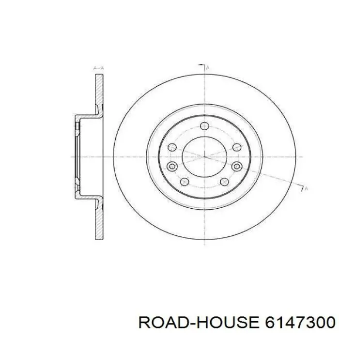 61473.00 Road House disco de freno trasero