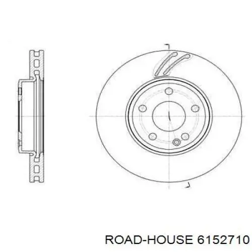 6152710 Road House freno de disco delantero