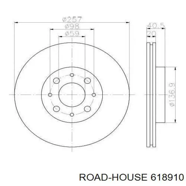 6189.10 Road House freno de disco delantero