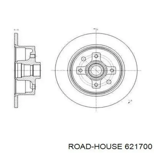 6217.00 Road House disco de freno trasero