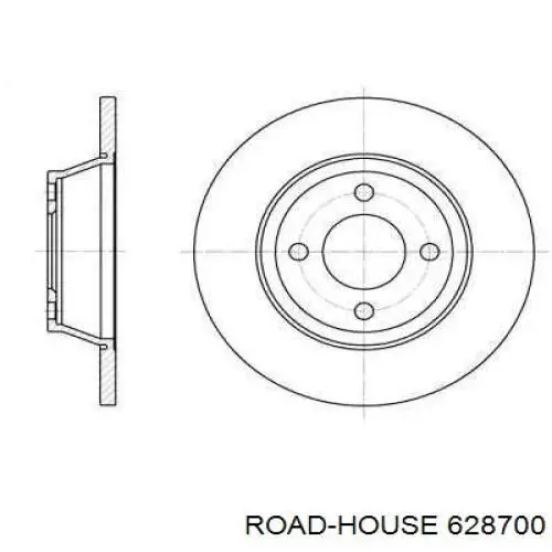 6287.00 Road House freno de disco delantero