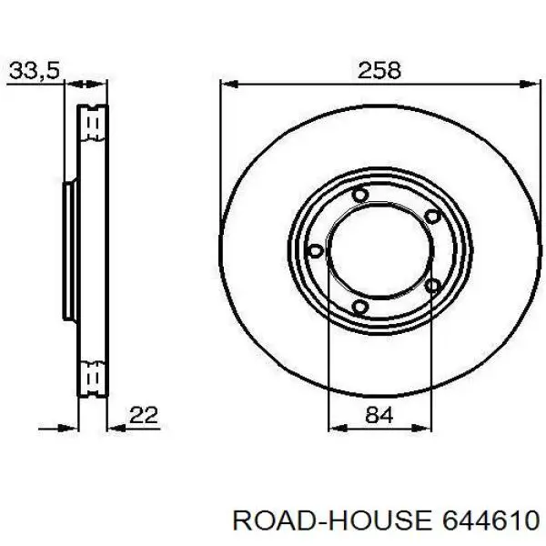 6446.10 Road House freno de disco delantero