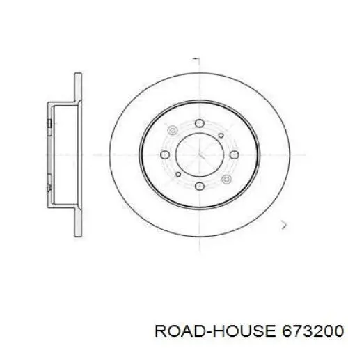 6732.00 Road House disco de freno trasero