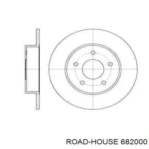 6820.00 Road House disco de freno trasero