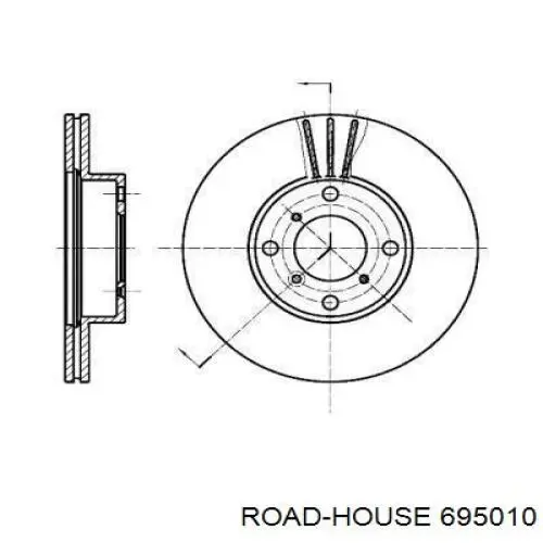 6950.10 Road House freno de disco delantero