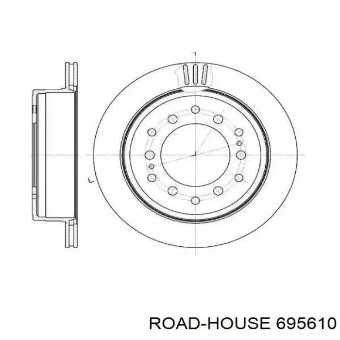 6956.10 Road House disco de freno trasero