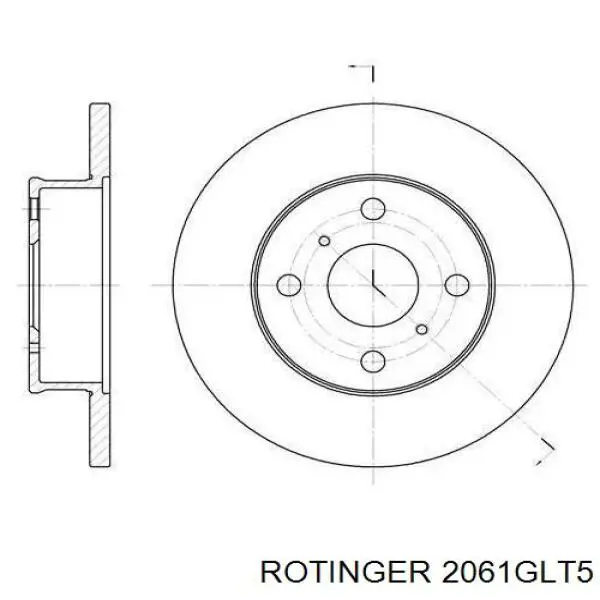 2061GLT5 Rotinger freno de disco delantero