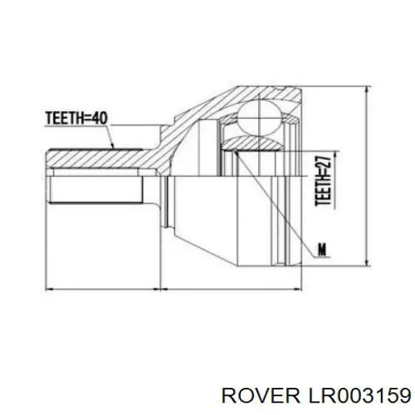 LR003159 Rover junta homocinética exterior delantera