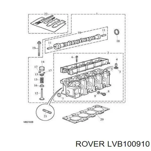 LVB100910 Rover junta de culata