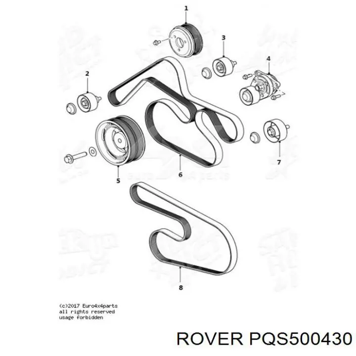 PQS500430 Rover correa trapezoidal