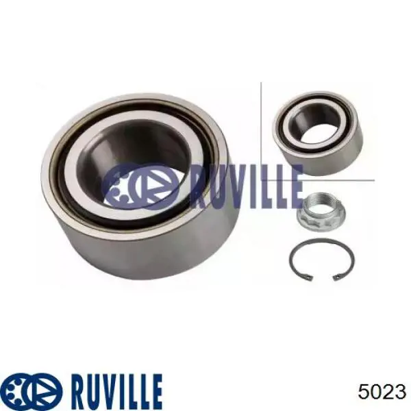 5023 Ruville cojinete de rueda trasero