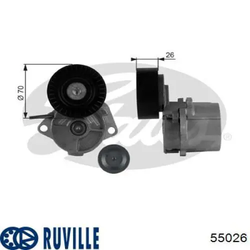 55026 Ruville tensor de correa, correa poli v