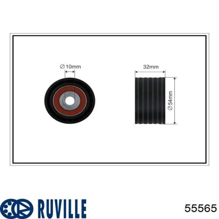 55565 Ruville rodillo intermedio de correa dentada