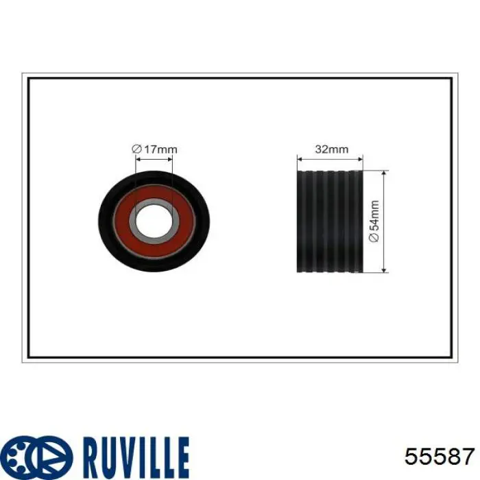 55587 Ruville rodillo intermedio de correa dentada