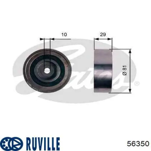 56350 Ruville rodillo intermedio de correa dentada