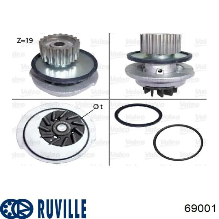 69001 Ruville bomba de agua